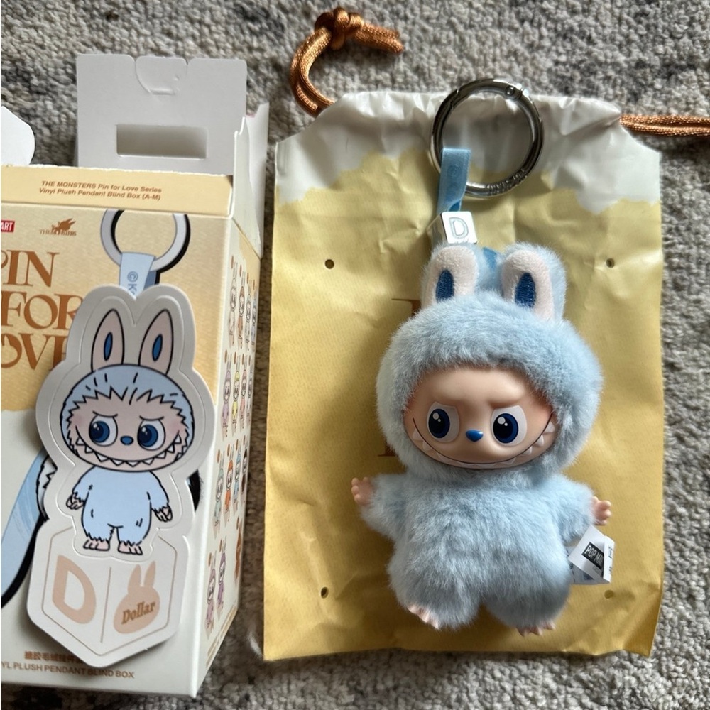POP MART Labubu Pin for Love Plush Pendant – Opened “D” – 100% Authentic